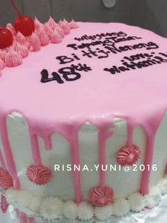 Foto resep Birthday Cake Pinky Ganache