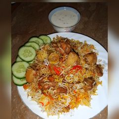 A picture of Chicken Biryani.