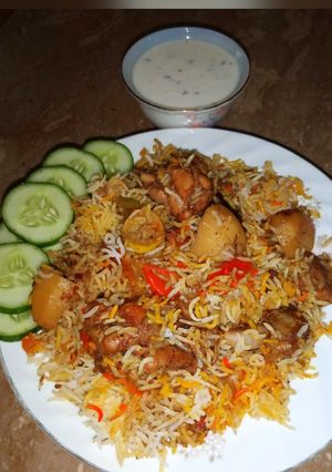 A picture of Chicken Biryani.