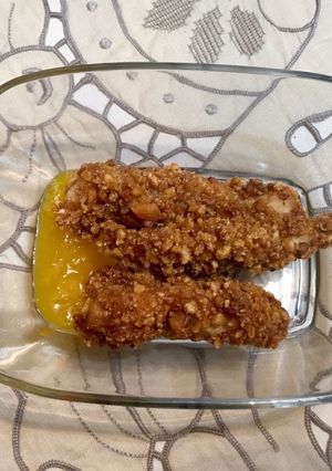 Foto principal de Pollo a las tres texturas con coulis de mango