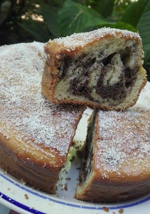 Una foto de Torta marmolada light😋