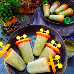 A picture of Aam Panna Popsicles.