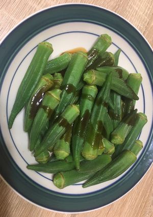 燙秋葵 的食譜成品照片