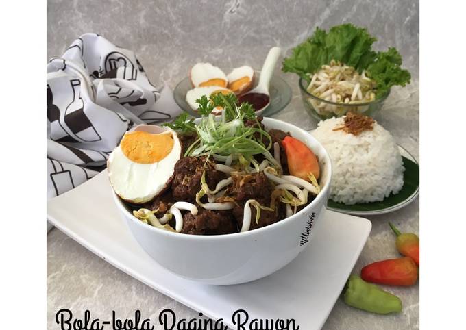 353. Bola-bola Daging Rawon #PekanCooksnap