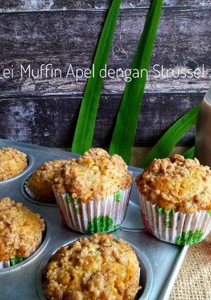 Foto resep Muffin Apel Dengan Strussel (Tanpa Mixer)