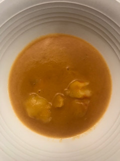 Una foto de Crema de gambas”camarones“