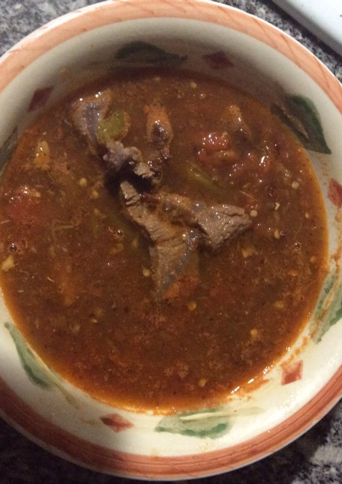 Una foto de Bistec con salsa