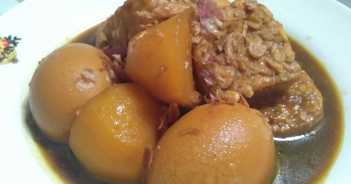 Resep Semur Telur tahu tempe betawi / semur nasi uduk