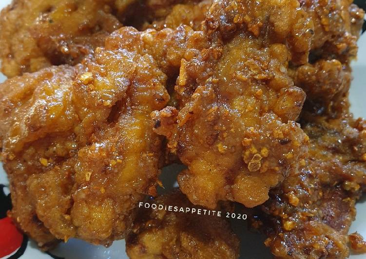 Langkah Mudah untuk Membuat Korean Honey Garlic Chicken / Ayam Madu Korea, Bikin Ngiler