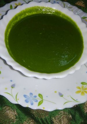 A picture of Healthy palak soup(spinach soup).