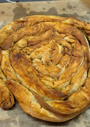 Φωτογραφία της συνταγής Πρασόπιτα με ρύζι και μανιτάρια