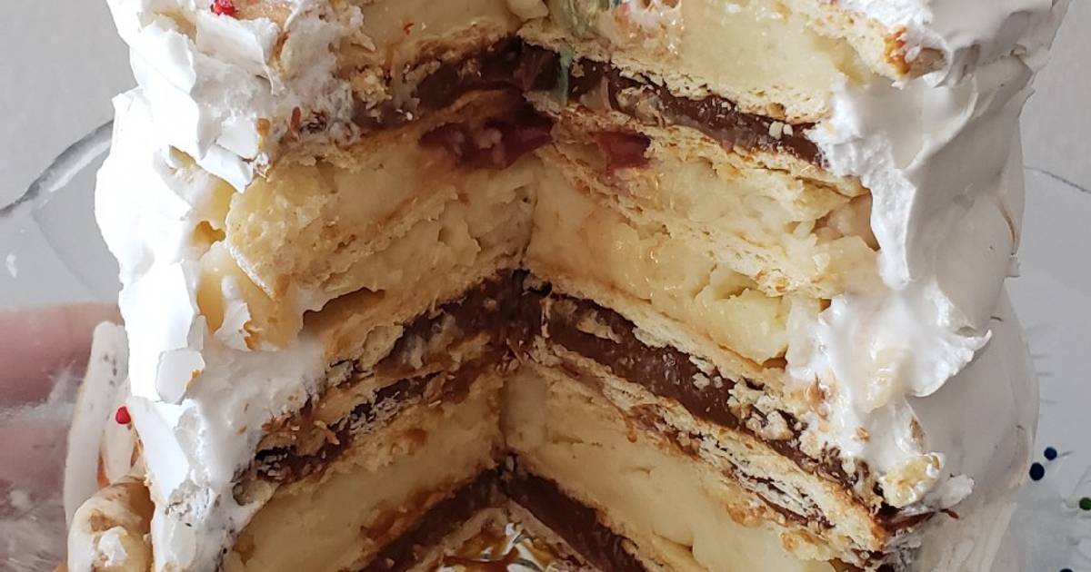 Torta milhojas u hojarasca Receta de Miryan lara  Cookpad