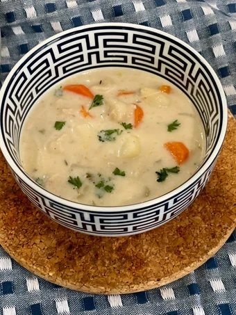 Easy Way Make Recipe Knoephla Soup (Creamy chicken soup with potatoes and dumplings) that is So Delicious, So Delicious}