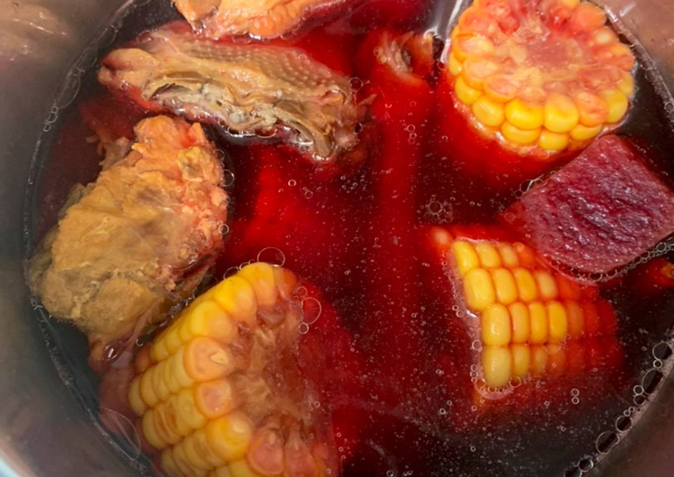 Sop Beetroot Ayam Kampung