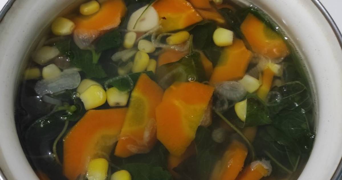 Resep 2 Sayur Bening Bayam Wortel Jagung Oleh Bunda Altariga Cookpad