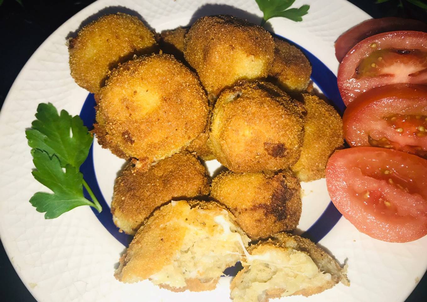 Croquetas de berenjena con atún y queso🍆🧀