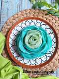 Blue rose crepes