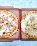 Pizza hải sản & pizza bò băm