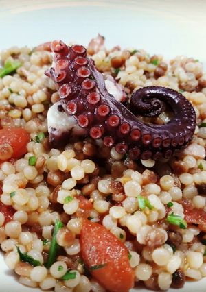 Foto di Fregola con polpo