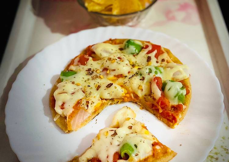 Wheat flour pizza no oven no yeast