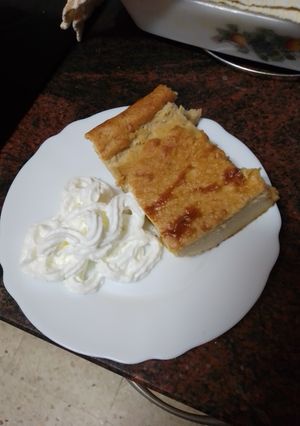 Una foto de Pudding de pan, limón y manzana con aroma a vainilla