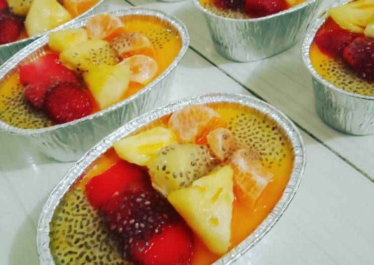 Resep masakan Puding Sutra Buah | Cara Membuat Puding Sutra Buah Yang Enak Dan Mudah