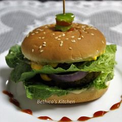 A picture of Kodo Millet Burger.