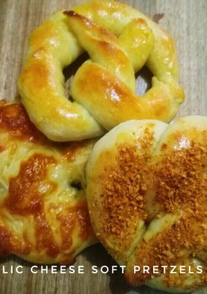 Foto resep Garlic Cheese Soft Pretzels