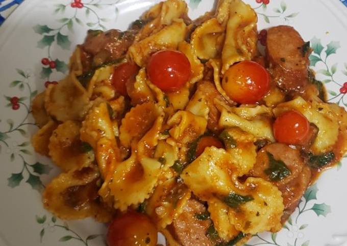 Steps to Prepare Award-winning Italian sausage farfalle