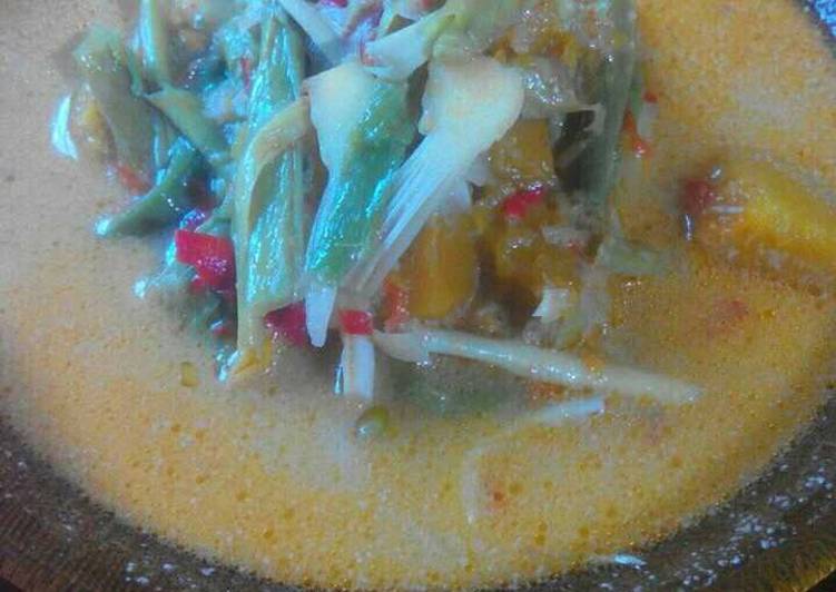 Bumbu Membuat Sayur lodeh kunci labu kuning yang simpel