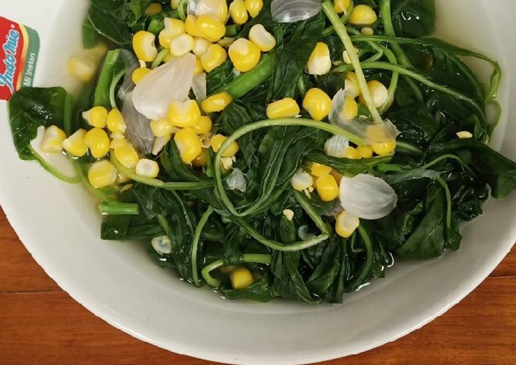 Bayam jagung kuah bening