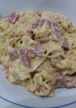 Foto resep Mie carbonara simpel