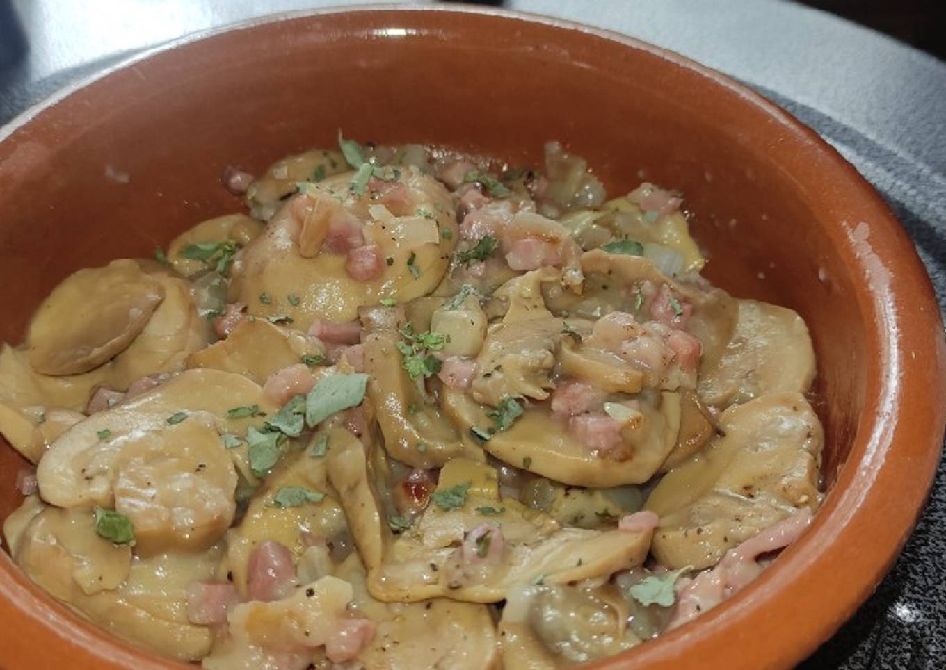 Champiñones a la Meunière