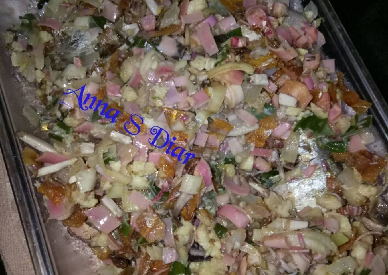 Teri Kapas & Kembung goreng tumis Kecombrang+Jantung Pisang