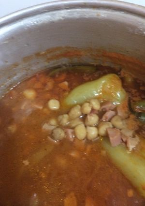 Una foto de Garbanzos guisados con tocino