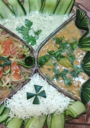 A picture of Dal chawal Part 1.
