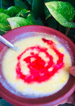 A picture of Strawberry Lassi.