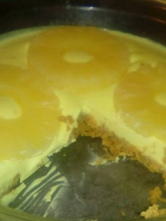 Una foto de Flan de piña