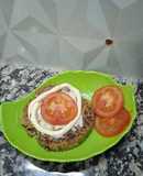 Hamburguesa de lentejas!