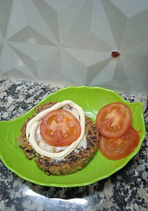 Una foto de Hamburguesa de lentejas!