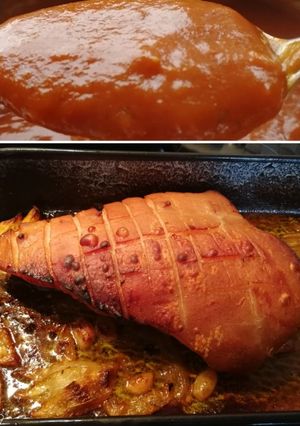 Sült bőrös császár, barbecue szósszal recept fotója