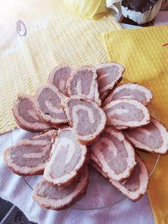 Фото Сырно - мясной рулет.