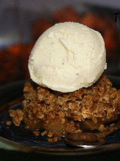 Una foto de Crumble de manzana