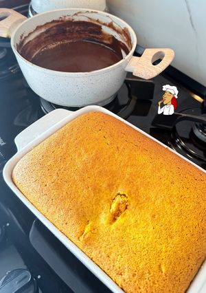 Foto de Bolo de cenoura com cobertura de chocolate