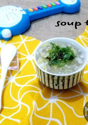 Hình của món Soup tôm ăn dặm.