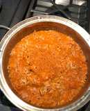 Arroz rojo con atún