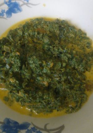 A picture of Creamed pumpkin leaves#author marathon#.