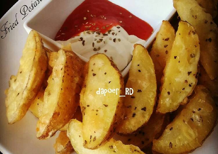 Resep: Fried Potato Wedges yang Enak
