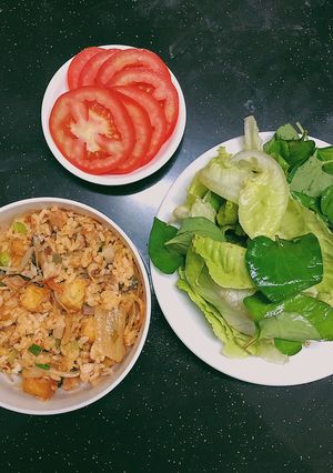 Hình của món Cơm chiên kim chi.