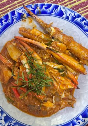A picture of Chu Chee Crab with Ryukyu Fish Roe.